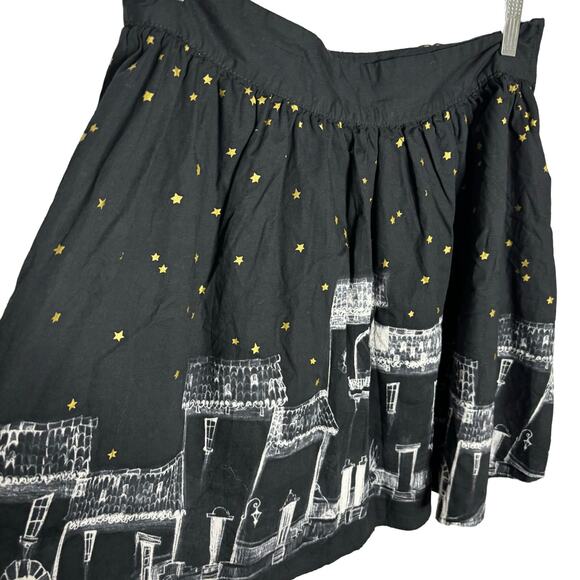 The Book of Life City Starry Mini Skirt A-Line zipper women’s size medium - Picture 4 of 9
